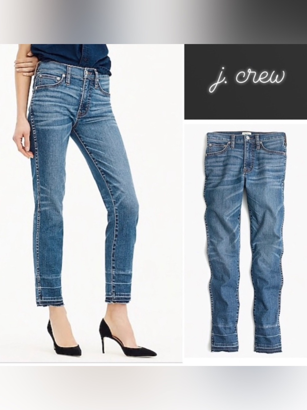 J.Crew Tall Vintage Straight Crop Jean With Released Hem Sz 27T